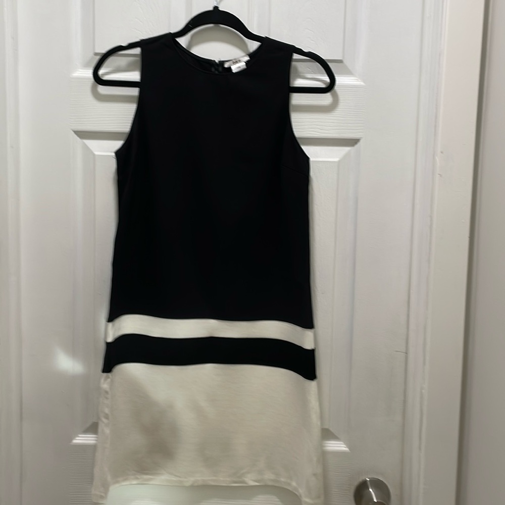 Bar III Black and White Colorblock Sleeveless Sheath Mini Dress Medium